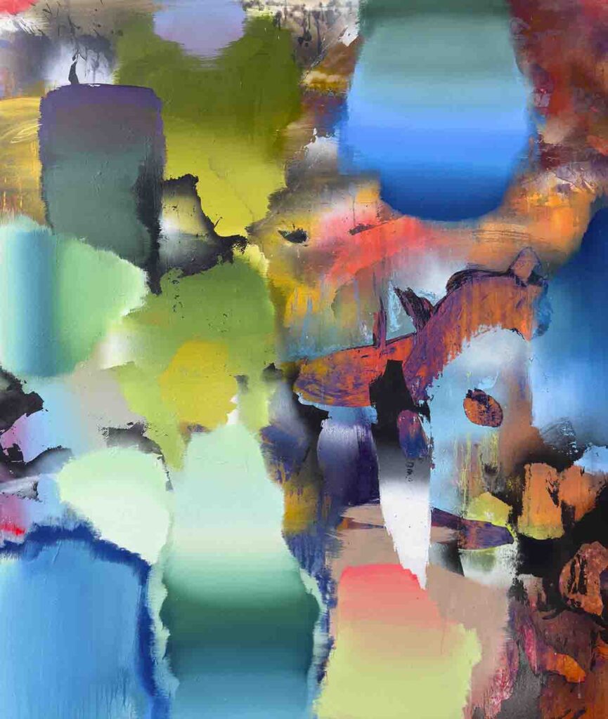 OGRB, acrylic on yupo mounted to dibond. 60 x 48 inches, SOLD
