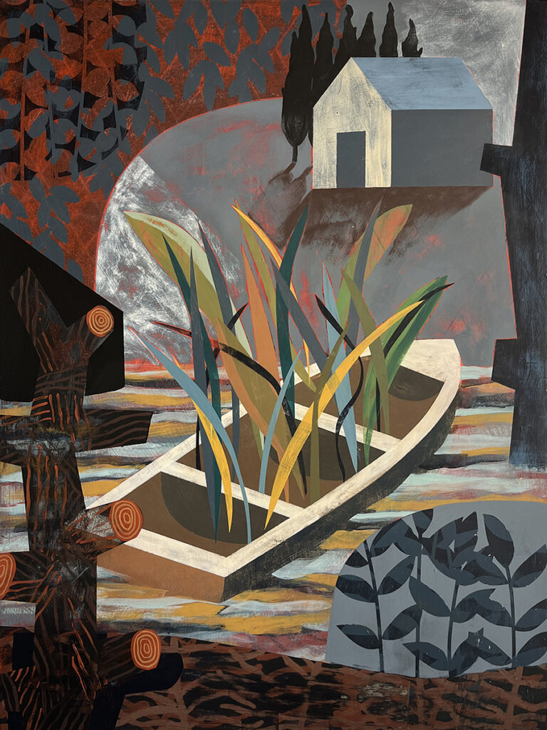 About Time, mixed media on panel, 48 x 36 inches, $4,500