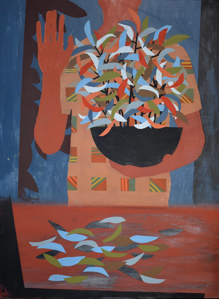Spoken Word, mixed media on panel, 40 x 30 inches, $3,300
