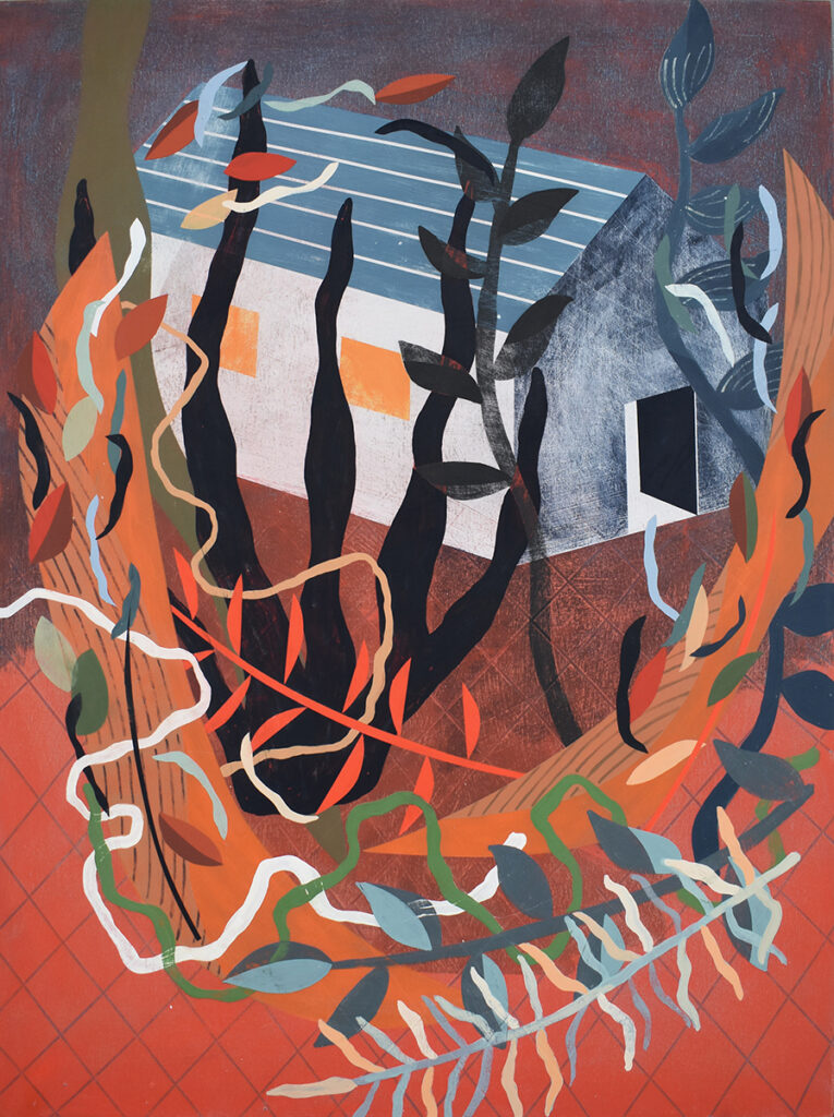 The Wild Places, mixed media on panel, 48 x 36 inches, $4,500