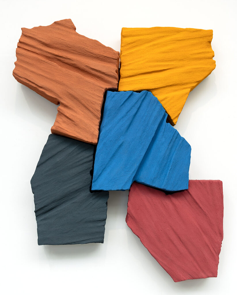 Untitled 23.63, plaster and pigment on foam, 44 x 35 x 6 inches