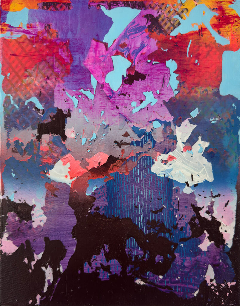 MNG4, acrylic on canvas, 14 x 11 inches, $1,800