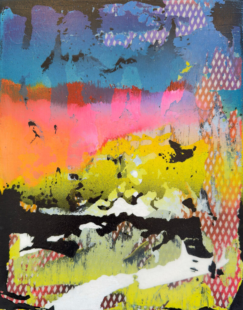 WKB9, acrylic on canvas. 14 x 11 inches, SOLD