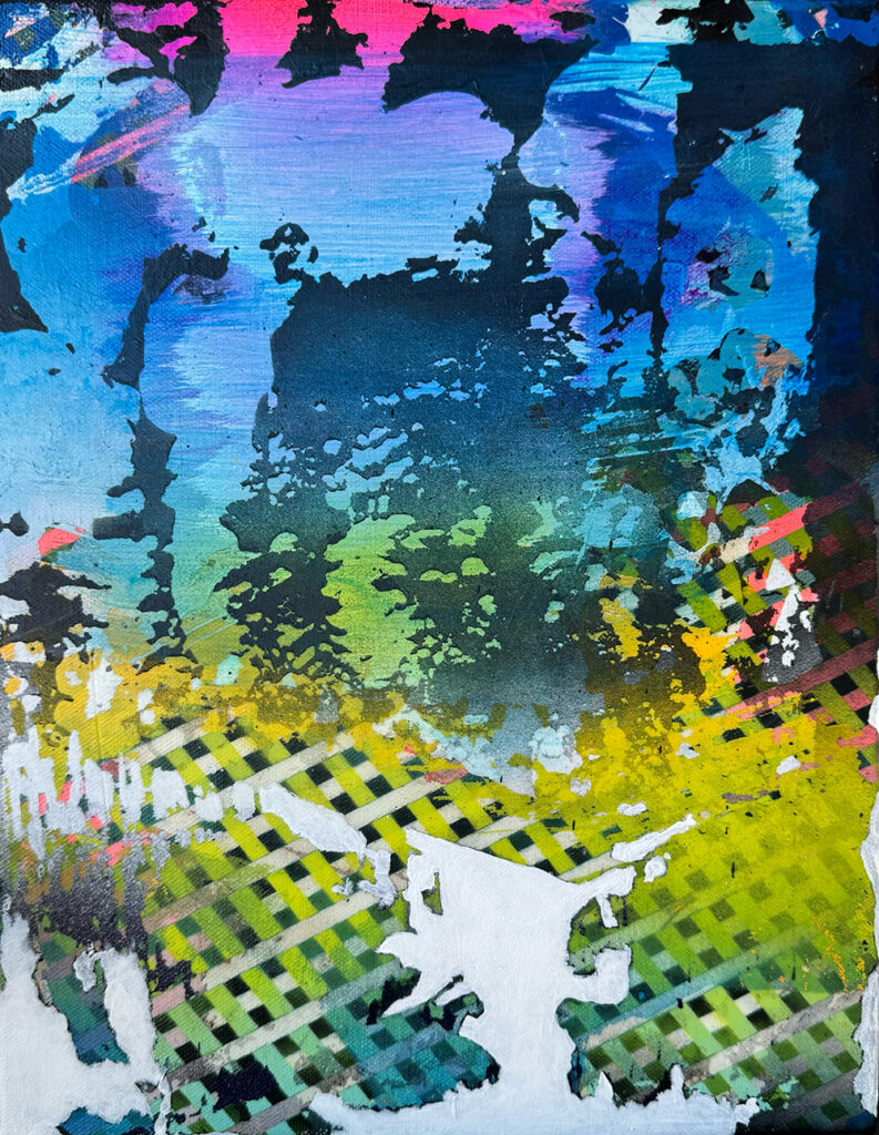 YJF3, acrylic on canvas, 14 x 11 inches, $1,800