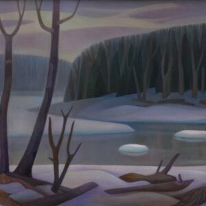 Linda Infante Lyons, Mallard Pond, oil on canvas, 30 x 40 inches, SOLD