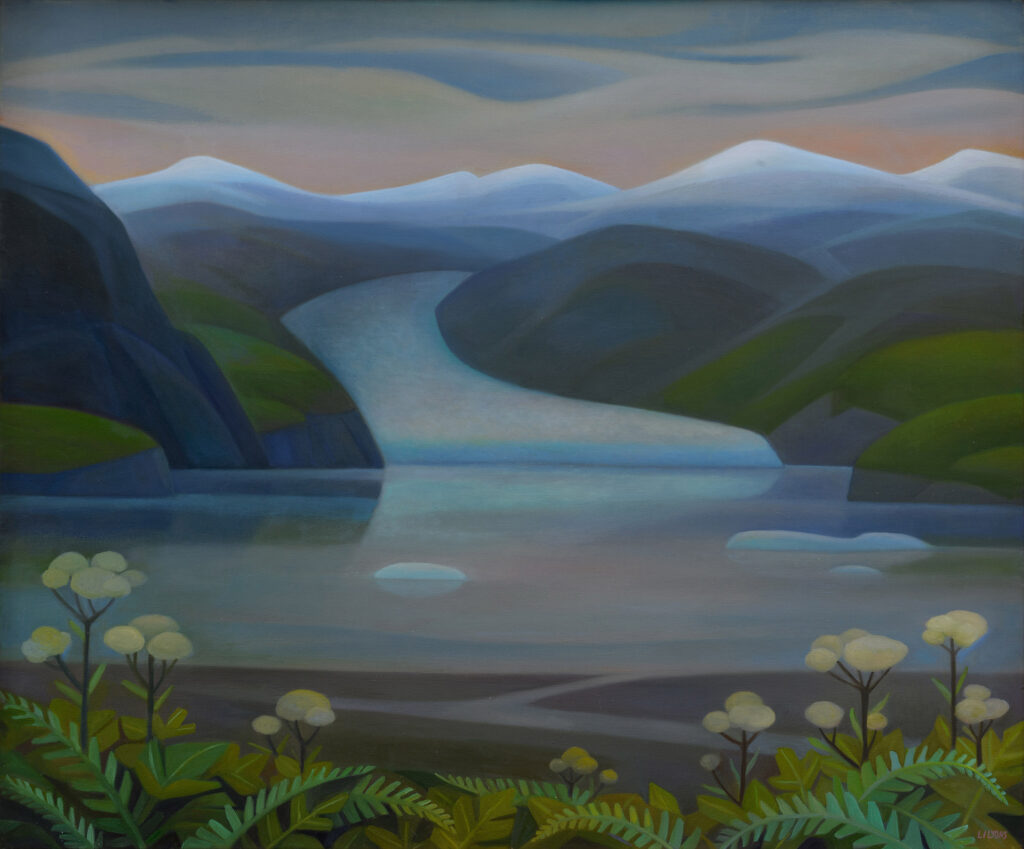 Linda Infante Lyons, Mystic Glacier, oil on canvas, 30 x 36 inches, SOLD