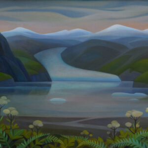 Linda Infante Lyons, Mystic Glacier, oil on canvas, 30 x 36 inches, SOLD