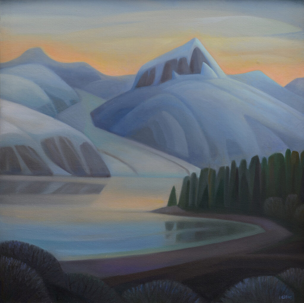 Linda Infante Lyons, Nunatak, oil on canvas, 24 x 24 inches, SOLD