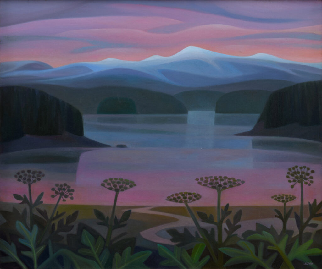 Linda Infante Lyons, Point Pushki, oil on canvas, 30 x 36 inches, SOLD