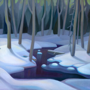 Linda Infante Lyons, Critters Creek, oil on canvas, 30 x 40 inches, SOLD