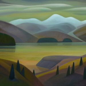 Linda Infante Lyons, Straits of Solace, oil on canvas, 22 x 28 inches, $3,200