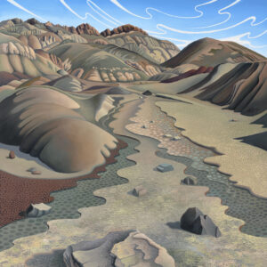 Desert Wash, oil on linen, 20 x 18 inches, SOLD