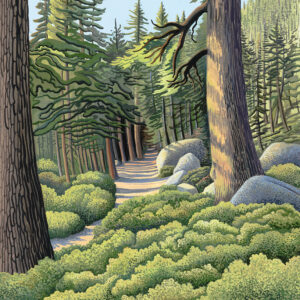 Road to Angora, gouache, 11.5 x 8.5 inches, SOLD