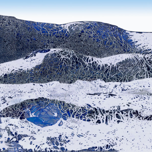Virginia Range (Winter), chemigram, 16 x 32 inches, $2,000