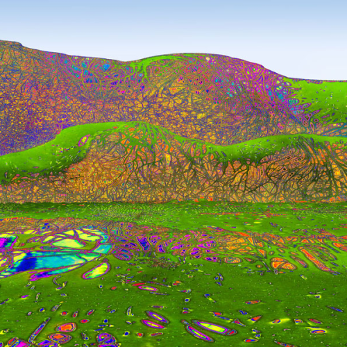 Virginia Range (Spring), chemigram, 16 x 32 inches, $2,000