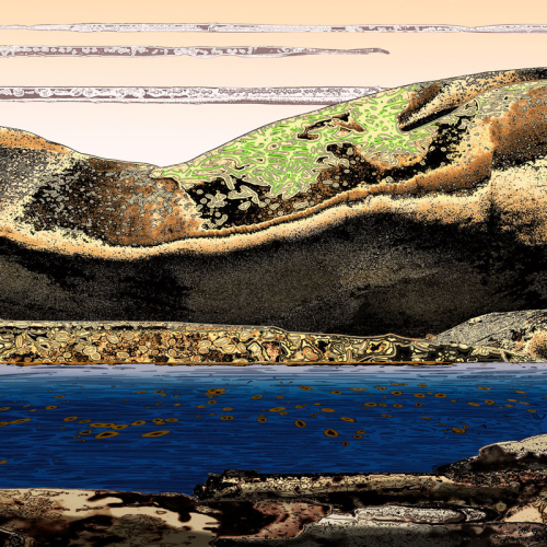 Mendocino Headlands, chemigram, 16 x 24 inches, $1,400