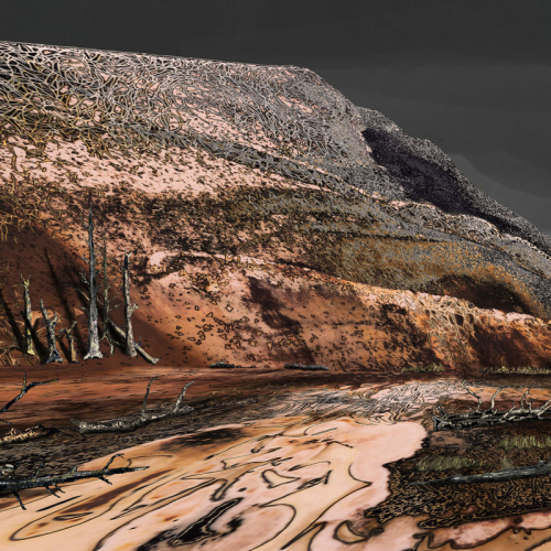 Black Rock Storm, chemigram, 16 x 24 inches, $1,400