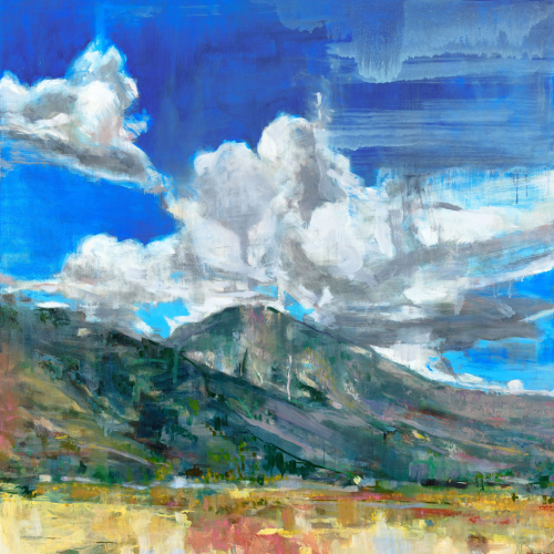 Slide Mountain and Wildflowers, oil on canvas, 48 x 46 inches, SOLD