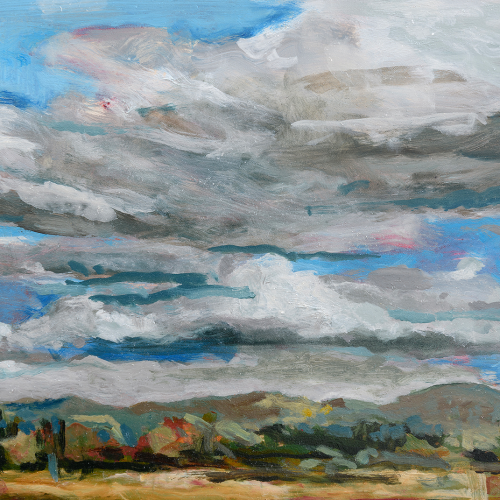 Foothill East, oil on panel, 8 x 10 inches, $800