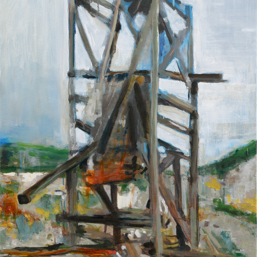 Ozymandias - Manhattan, NV, oil on canvas, 24 x 36 inches, $2,500