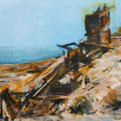 Sandy Valley Mine - Study, oil on canvas, 20 x 24 inches, $1,750