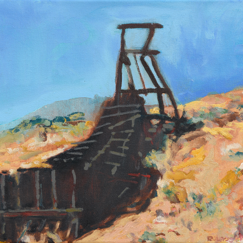 Yellow Jacket Mine - Study, oil on canvas, 11 x 14 inches, $950