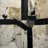 Window 15, Sumi ink and paper on board, 36 x 27 inches