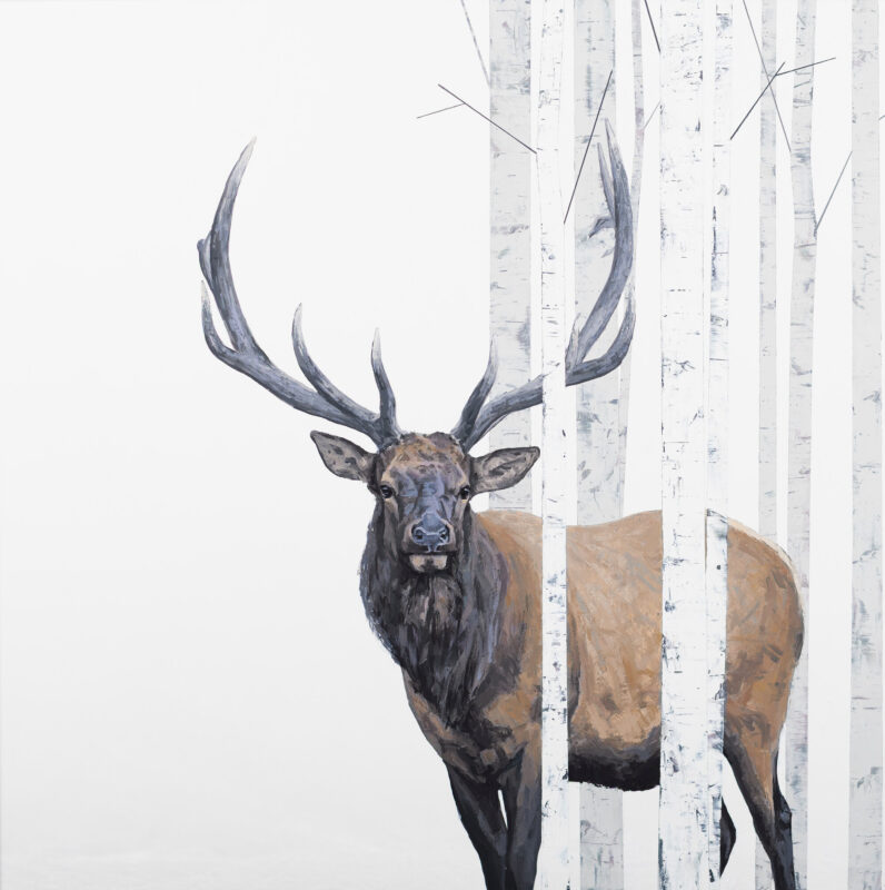 Andrew Bolam, The Sentry, oil on canvas, 58 x 58 1/4 inches